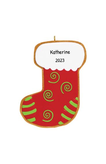 Personalized Gingerbread Stocking Ornament 