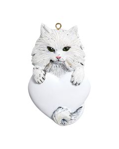 Personalized Grey Tabby Christmas Tree Ornament Persian Cat 