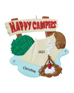 Personalized Happy Campers Ornament 