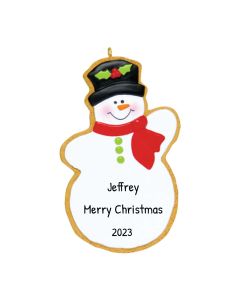 Personalized Gingerbread Snowman Ornament 