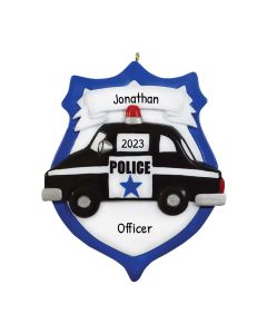 Personalized Police Emblem Ornament 
