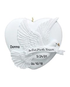 Personalized Memorial Dove Ornament