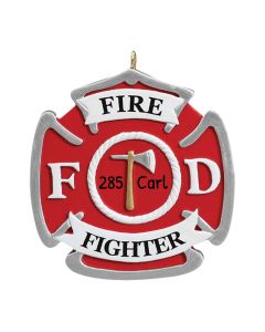Personalized Fire Badge Ornament