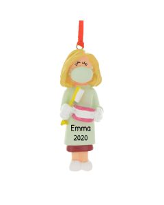 Personalized Dental Christmas Tree Ornament Blonde