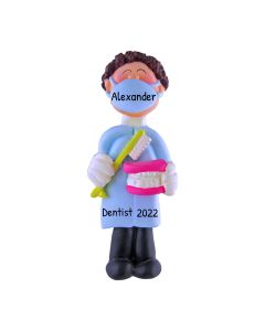 Personalized Man Dentist Ornament 