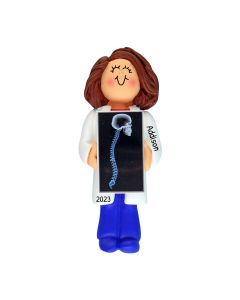 Personalized Chiropractor Christmas Tree Ornament Female