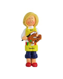 Personalized Artist Christmas Tree Ornament Blonde