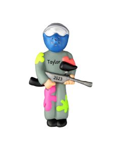 Personalized PaintBall Player Ornament 