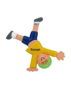 Personalized Child Tumbling Christmas Tree Ornament Male Neutral