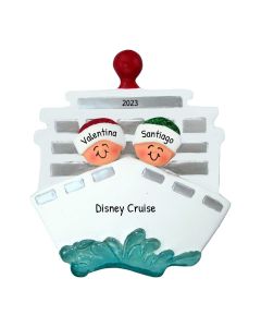 Personalized Cruise Family of 2 Christmas Tree Ornament