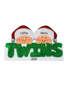 Personalized Twin Triplets Christmas Tree Ornament Twins