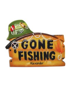 Personalized Gone Fishing Ornament