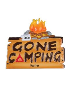 Personalized Gone Camping Ornament 