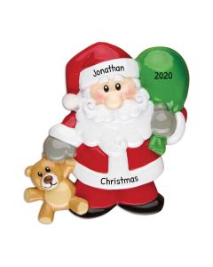 Personalized Santas Toy Bag Ornament