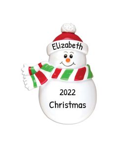 Personalized Snowman Character Ornament 
