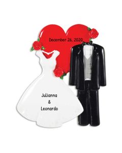 Personalized Wedding Dress&Tuxedo Ornament
