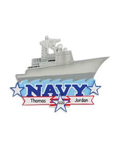Personalized Navy Air Craft Carrier Ornament 