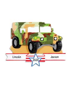 Personalized Armed Forces Military Humvee Ornament 