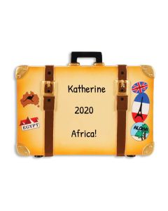 Personalized Travel Trunk Ornament 