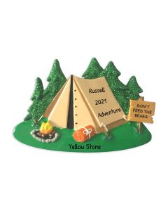 Personalized Camping Tent Ornament 
