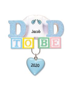 Personalized Parent to Be Christmas Tree Ornament Male 