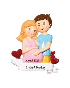 Personalized Expecting Couple Christmas Ornament