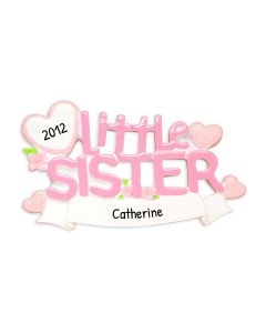 Personalized Little Sister Ornament