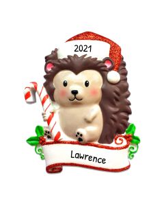 Personalized Hedgehog Ornament 