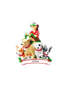 Personalized Dog Walker Ornament
