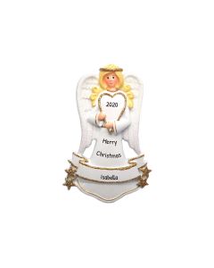 Personalized Blonde Angel Ornament 
