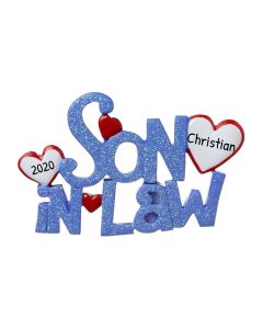 Personalized Son in-Law Christmas Tree Ornament
