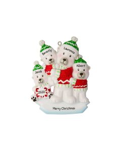 Personalized Single Dad Family of 4 Christmas Tree Ornament 