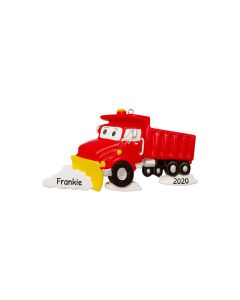 Personalized Snow Plow Ornament 