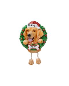 Personalized Golden Retriever Dog Ornament 