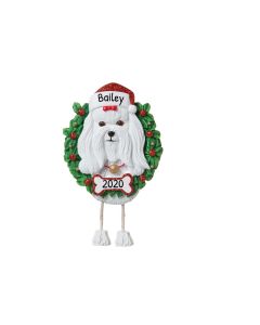 Personalized Maltese Dog Ornament 