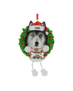 Personalized Siberian Husky Dog Ornament 