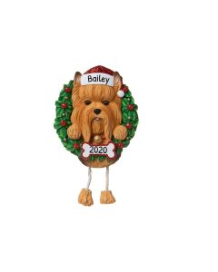 Personalized Yorkie Dog Ornament 
