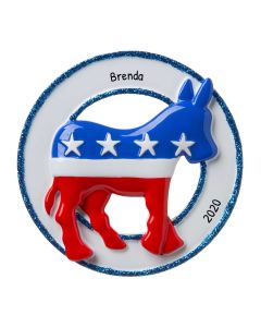 Personalized Democratic Donkey Ornament 