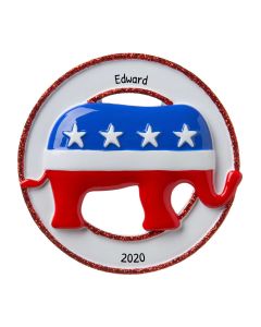 Personalized Republican Elephant Ornament