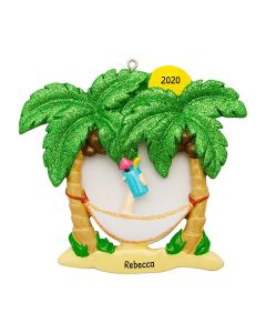Personalized Tropic Holiday Ornament 