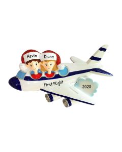 Personalized Vacation Family of 2 Christmas Tree Ornament 
