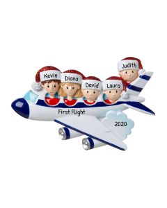 Personalized Vacation Family of 5 Christmas Tree Ornament