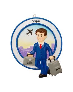 Personalized Occupation Business Travel Male Ornament 