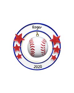 Personalized 3D Baseball Ornament 