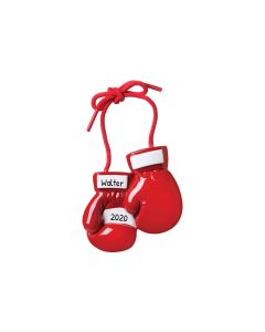Personalized Boxing Gloves Christmas Tree Ornament Red 