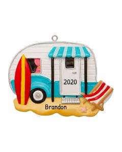 Personalized Beach Camper Ornament 