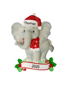 Personalized Elephant Zoo Animals Ornament