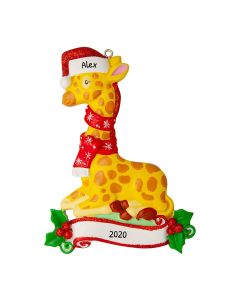Personalized Giraffe Zoo Animals Ornament