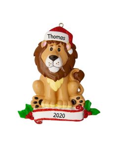 Personalized Lion Zoo Animals Ornament 