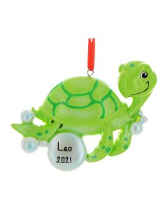 Personalized Sea Turtle Christmas Ornament